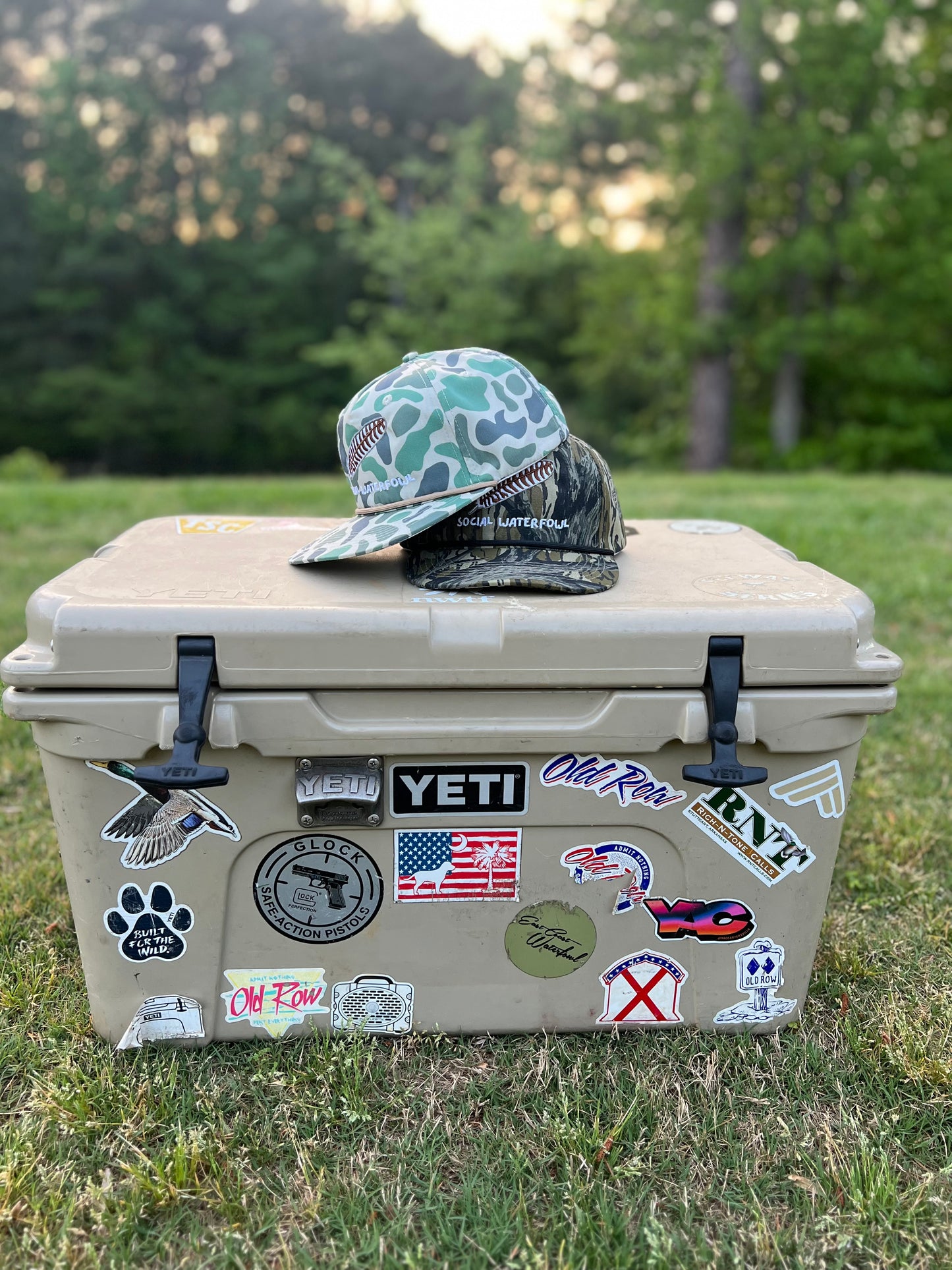 old school camo turkey hat